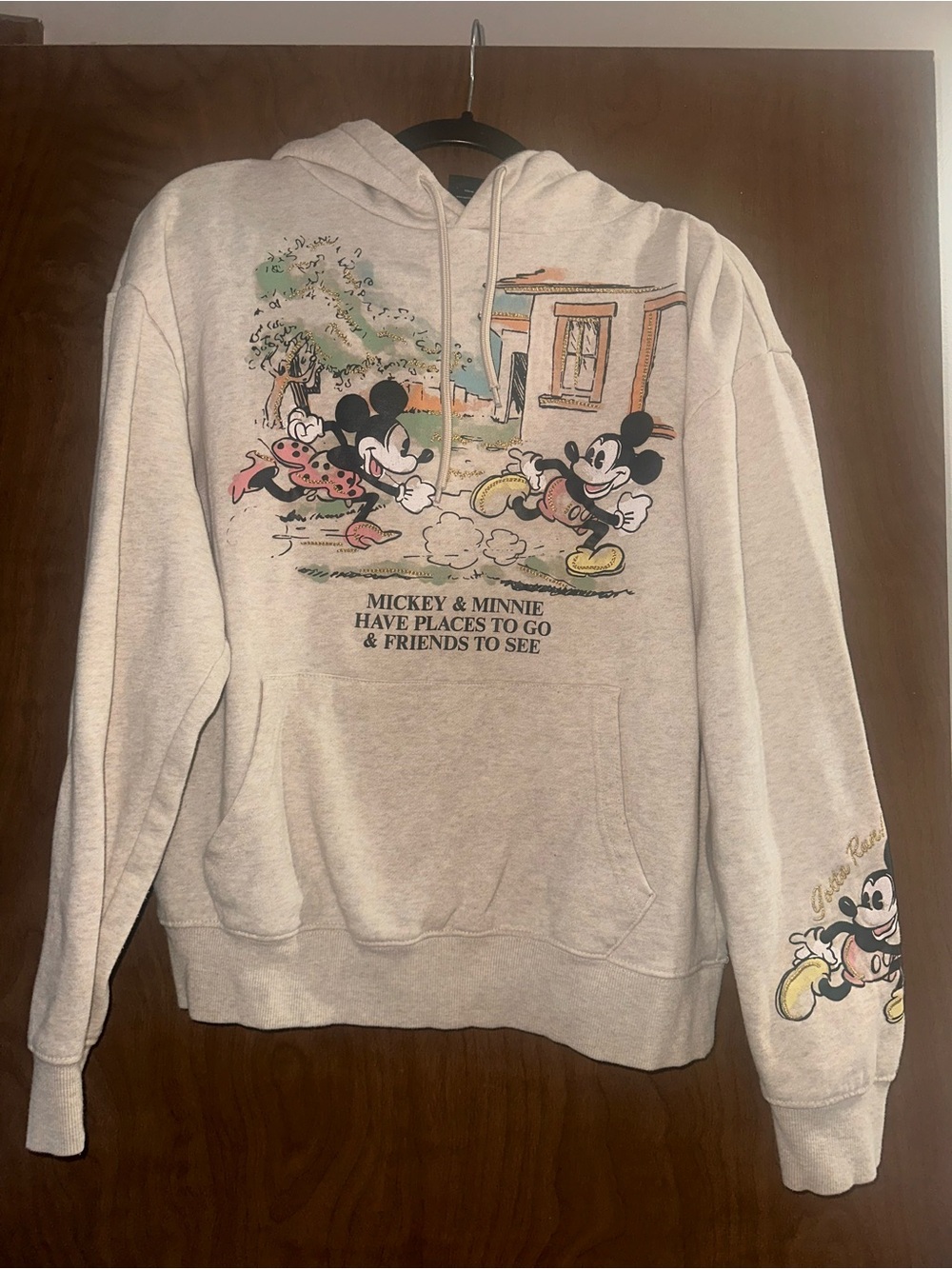 Disney Mickey Mouse Pullover Hoodie - Oatmeal Heather